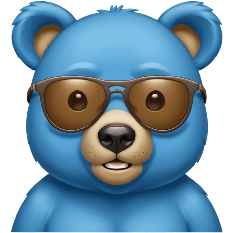 Blue bear with sunnies emoji