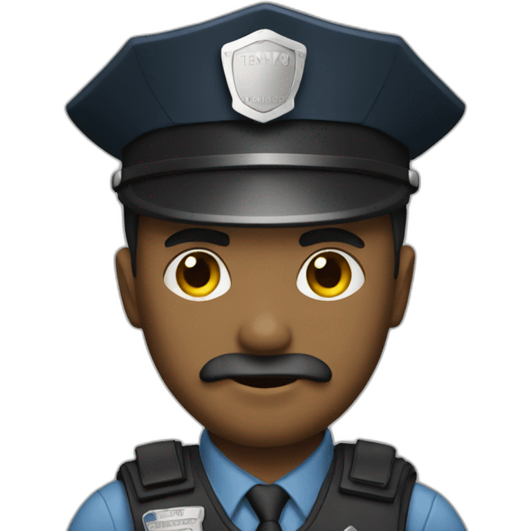 Get lost police man emoji