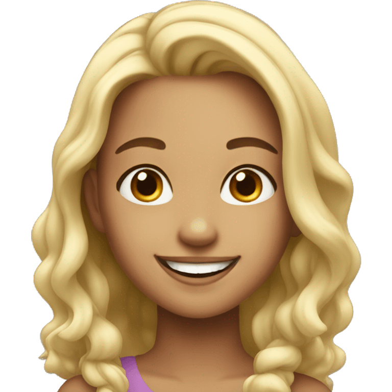 beautiful Girl smiling emoji