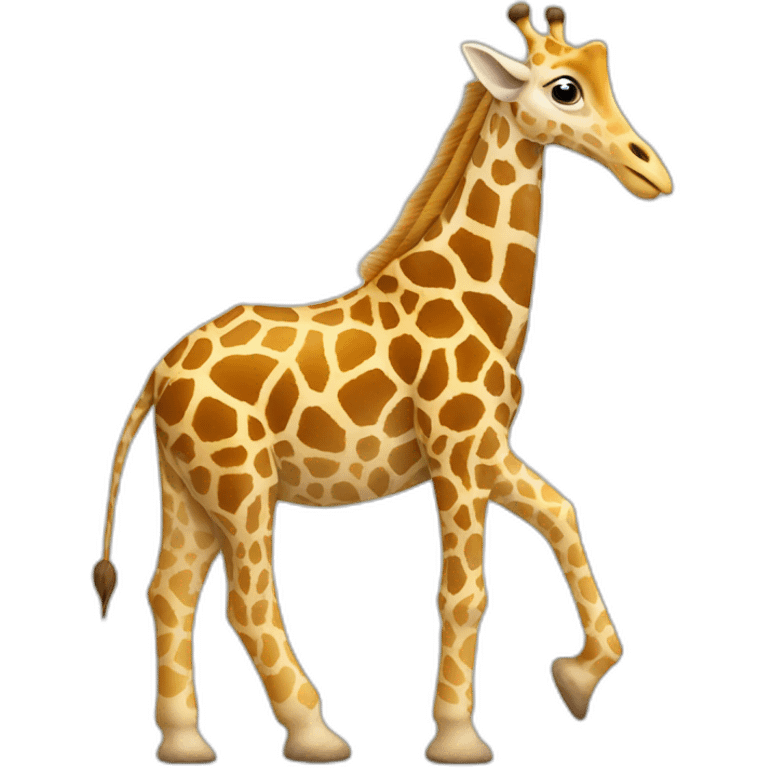 Girafe on a elephant emoji