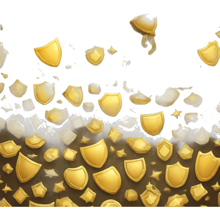 Golden shield emoji