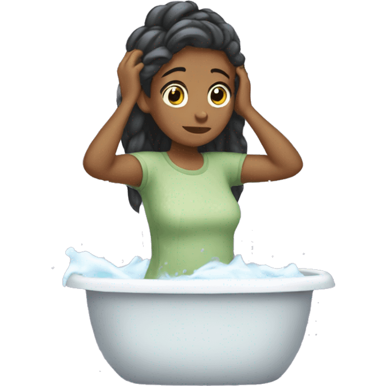 girl washing her hair  emoji