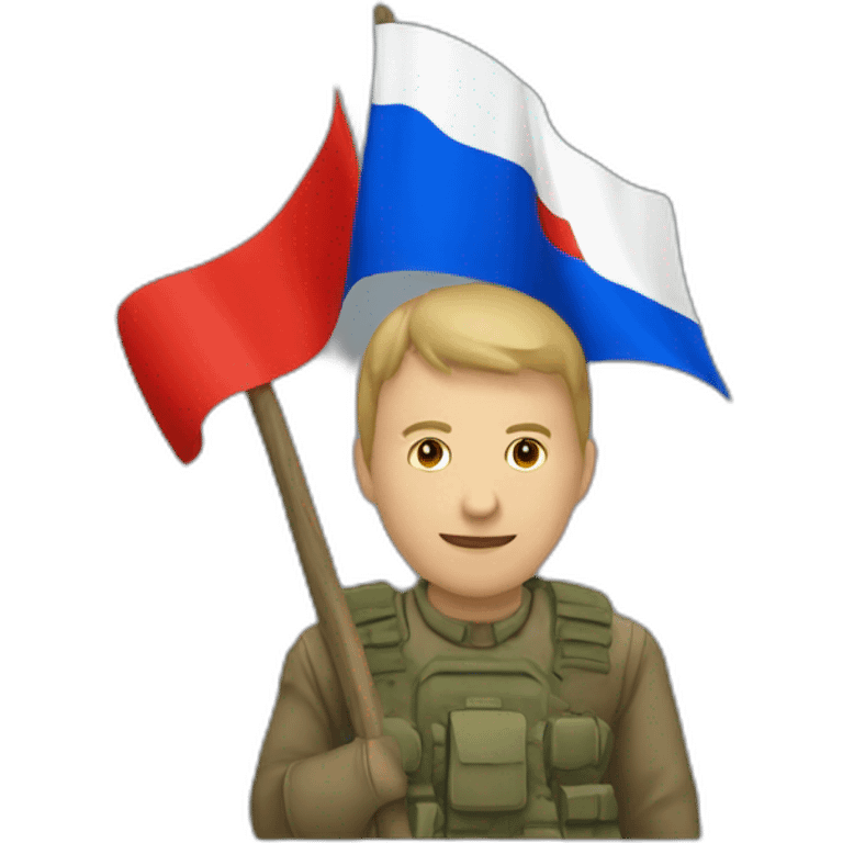 Russe avec son drapeau emoji