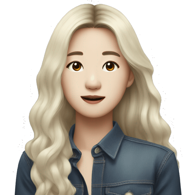 with slightly longer hair KOREAN singer emoji