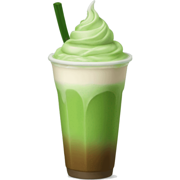 Ice matcha latte emoji