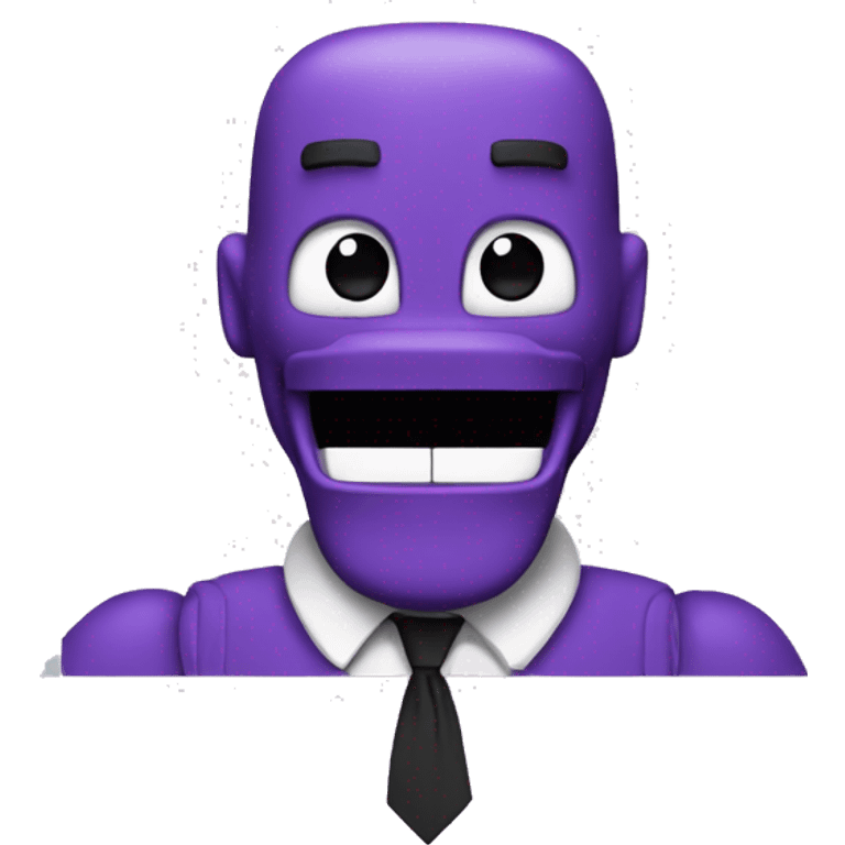 fnaf purple guy with big smiling 8-bit mouth emoji