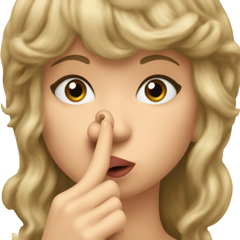 Taylor swift as the shh emoji  emoji