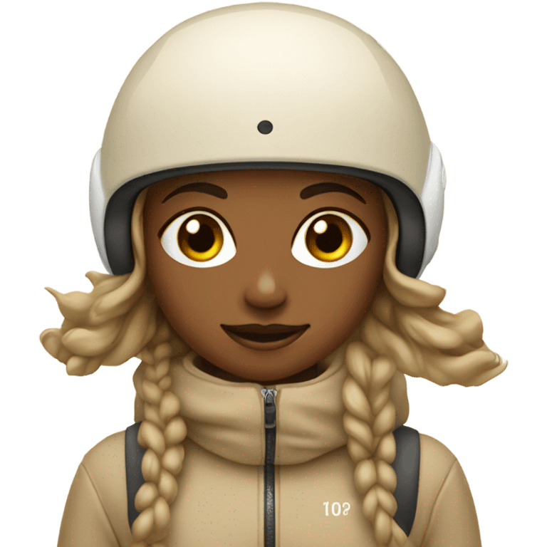 girl on a ski beige emoji