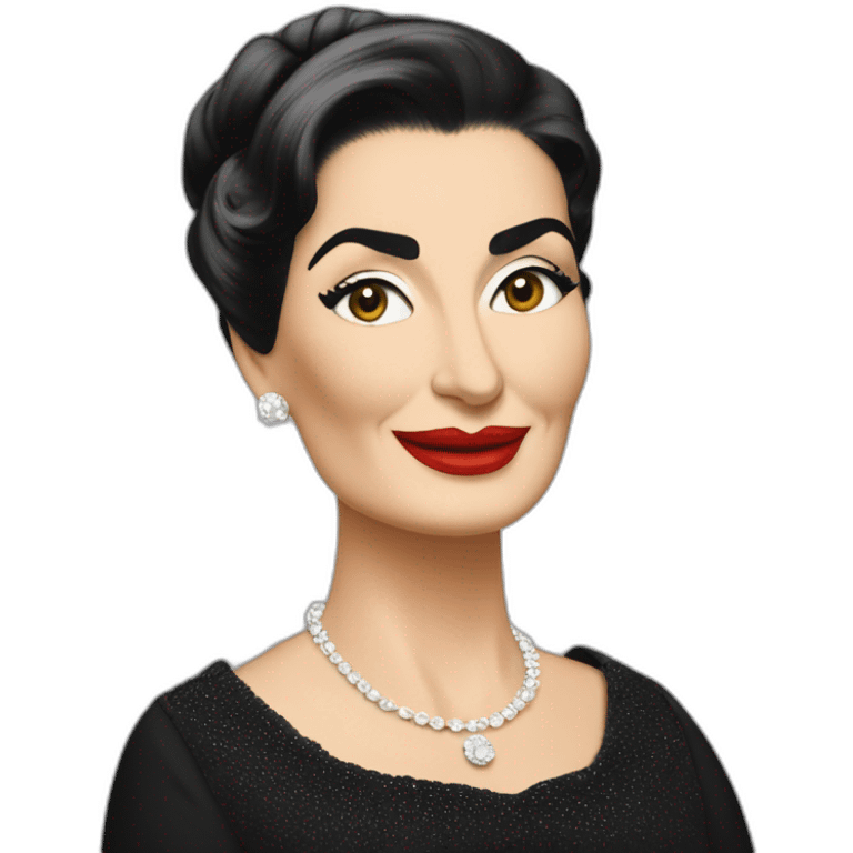 Maria Callas chante avec un micro emoji