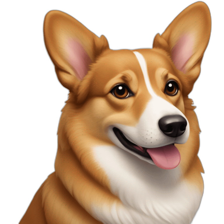 Brown eastern-European-street-dog corgi mix queen anne’s legs emoji