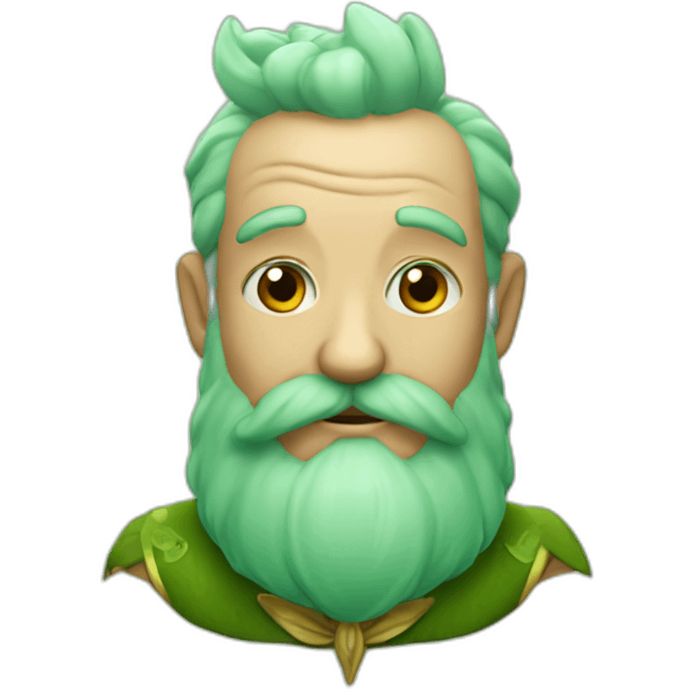 little fairy grandfather with a green beard emoji