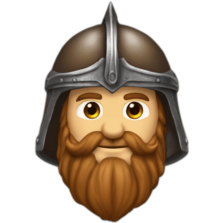 gimli lord of the rings brown beard wearing helme emoji