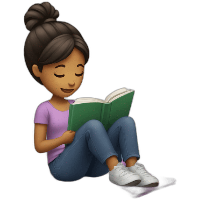 the girl reading a book emoji