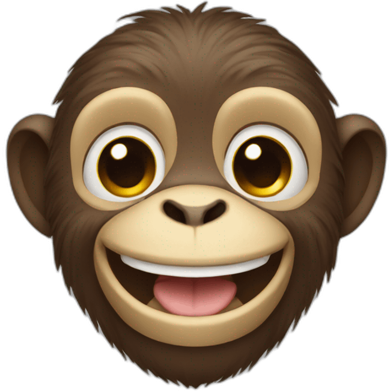 Monkey smiling emoji