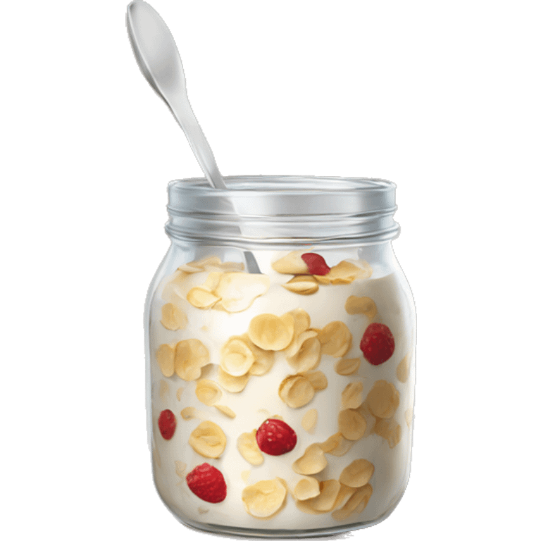 Overnight oats in a jar emoji