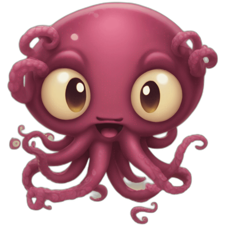 cute kraken cute face HYPED emoji