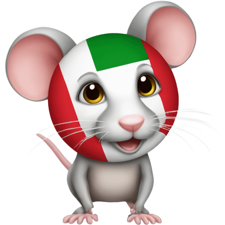 Italian flag rat emoji