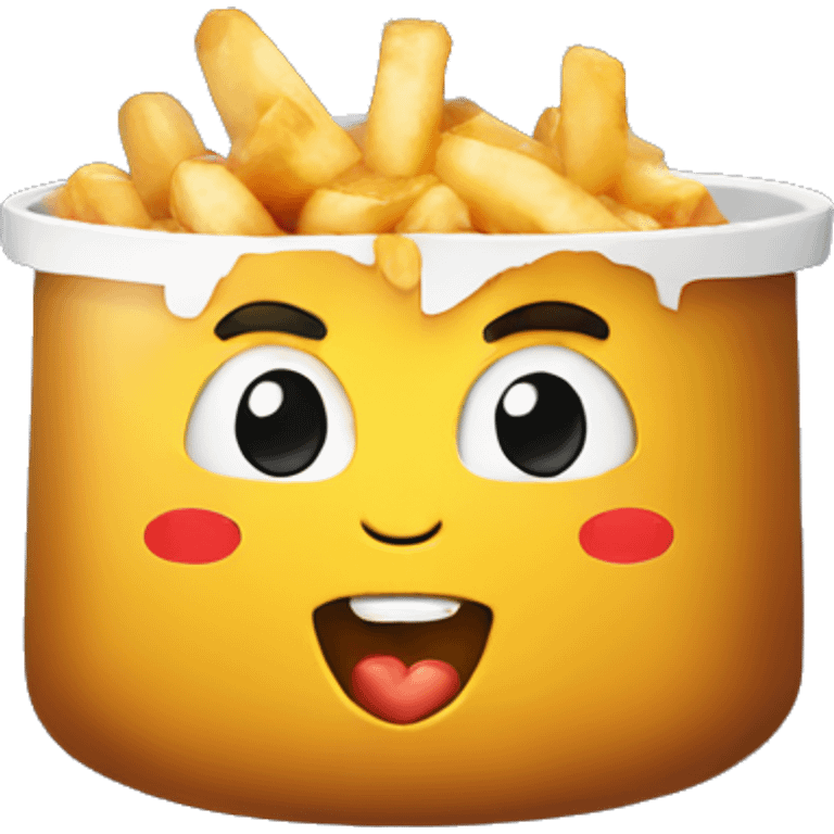 Poutine sur un avion emoji