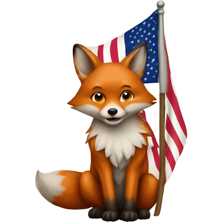 fox with a flag emoji