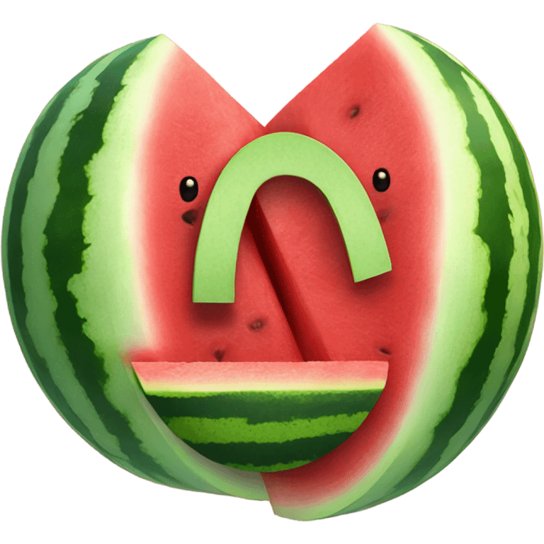 Watermelon heart with infinity sign emoji