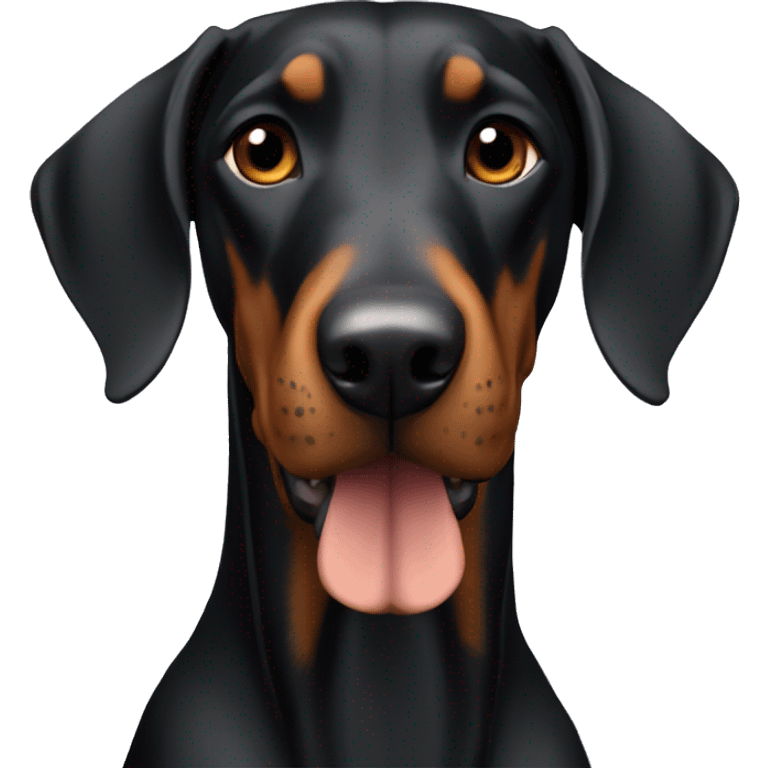 Doberman miniatura negro emoji