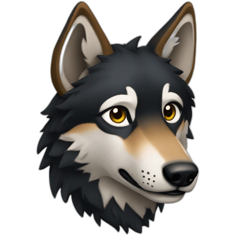 Loup noir  emoji