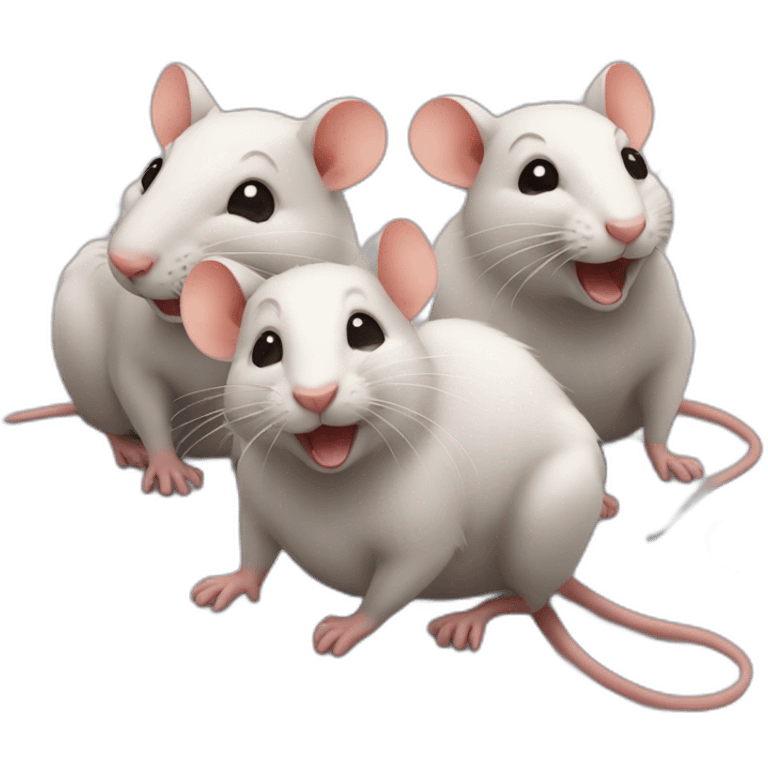 4 rats best friends emoji