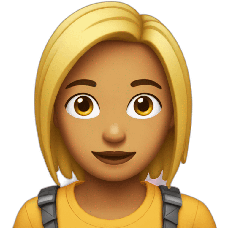 chica con coleta emoji