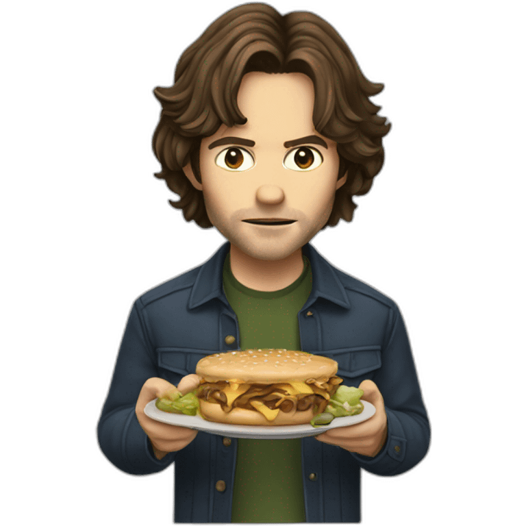 Sam Winchester eating emoji