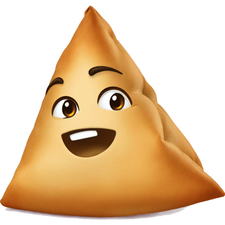 Samosa with a girls face  emoji