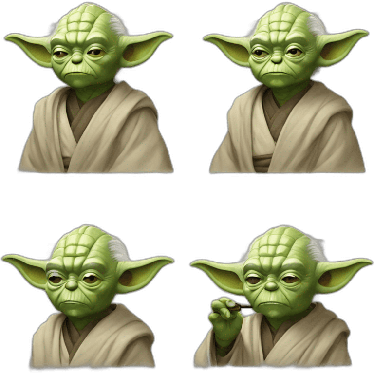 Maître Yoda qui fume une clope emoji