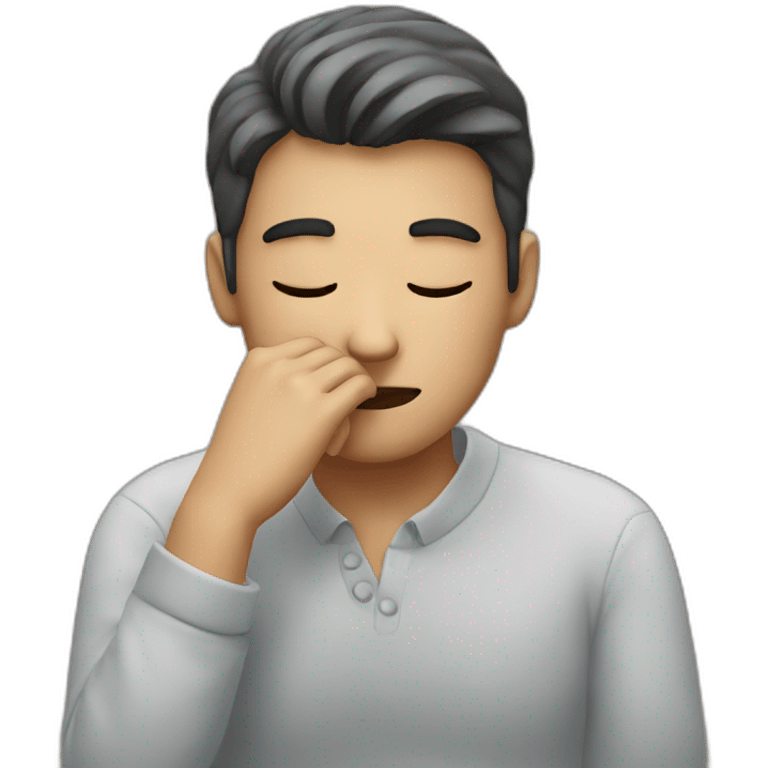 person thinking with hands on chin emoji