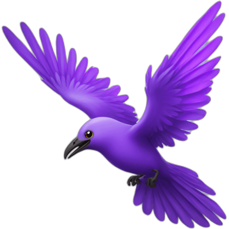 purple mystic flying bird emoji