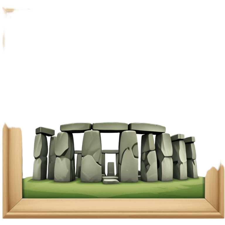 Stonehenge Landmark Emoji – Showing the prehistoric stone circle with a natural sky backdrop. emoji