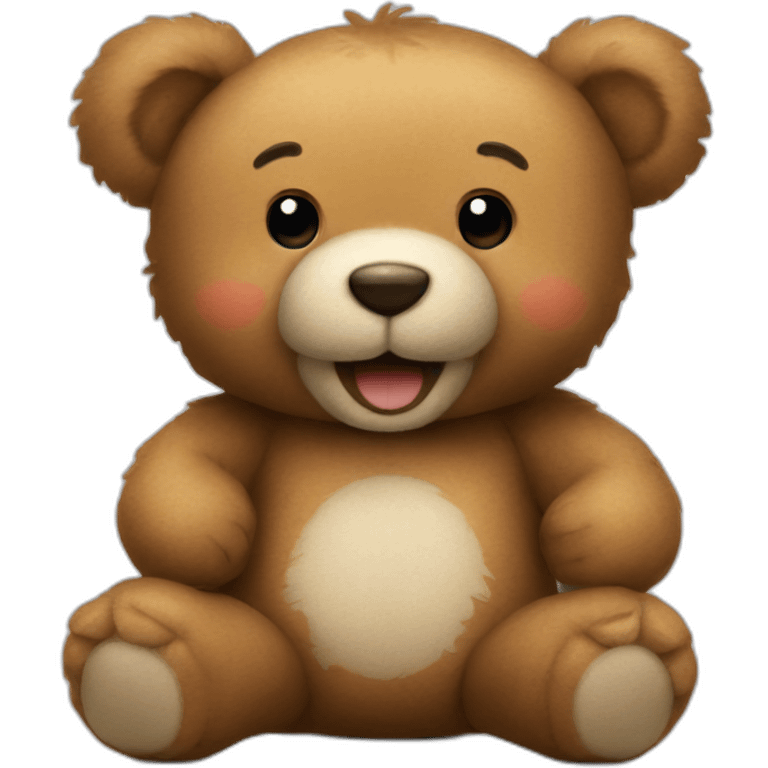 a photo of a happy teddy bear emoji