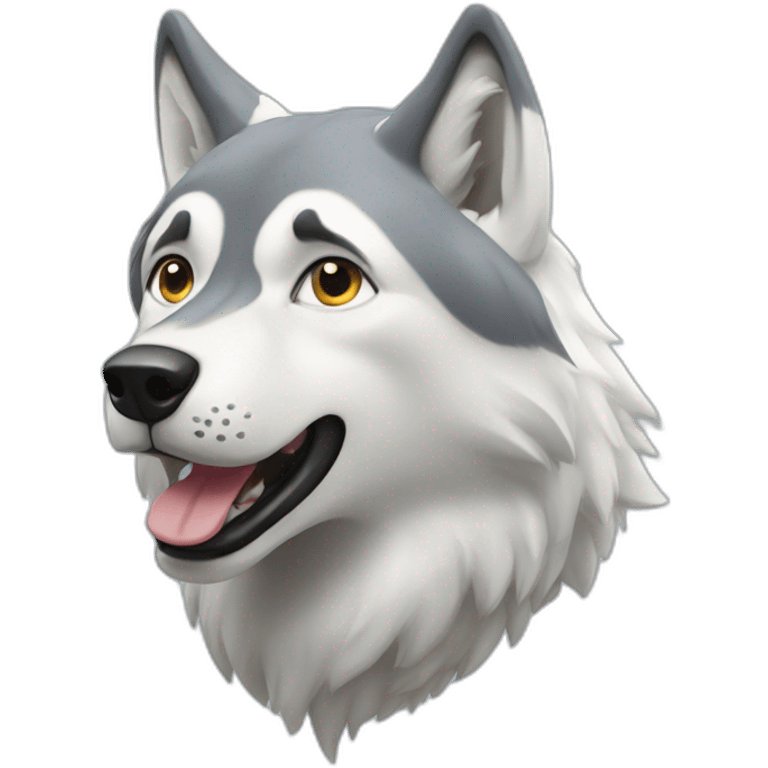 Loup glacé emoji