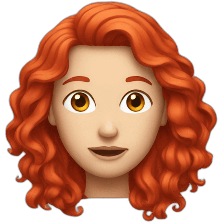 a red head emoji