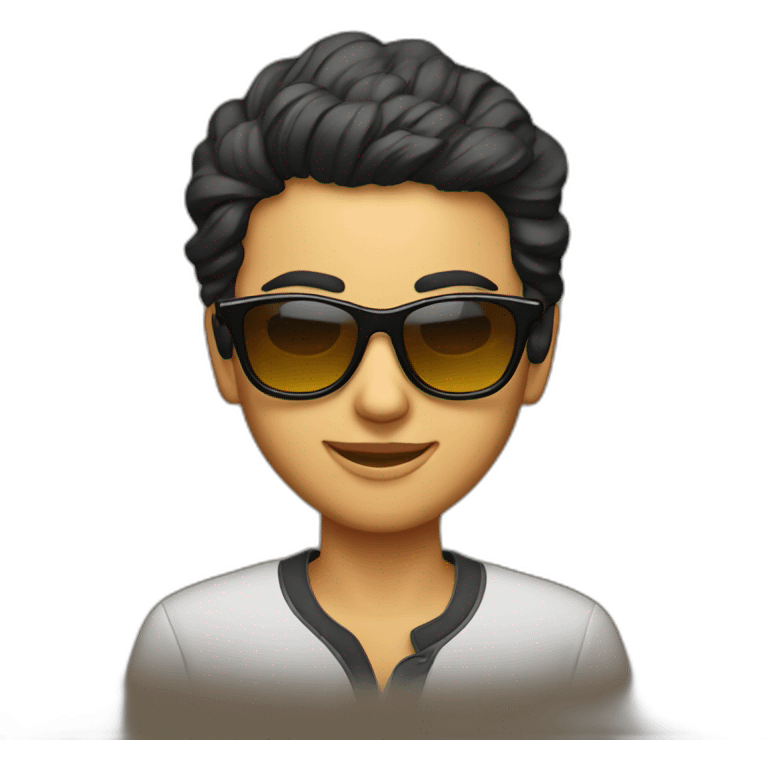 Megha with sunglass emoji