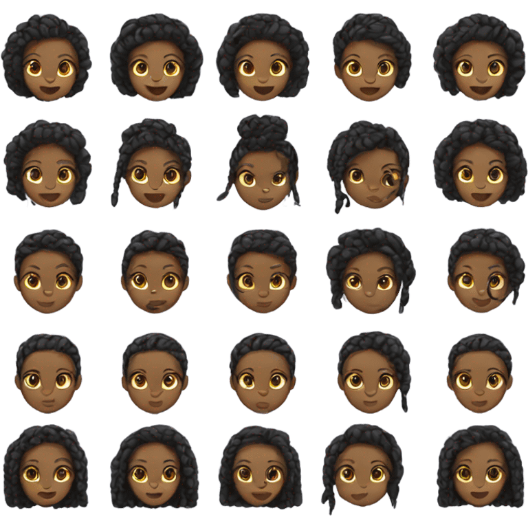 Black girl with braids smh emoji