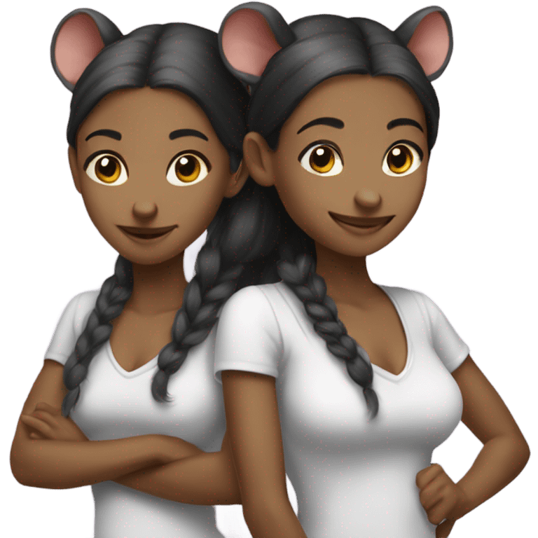 Two rat girls emoji