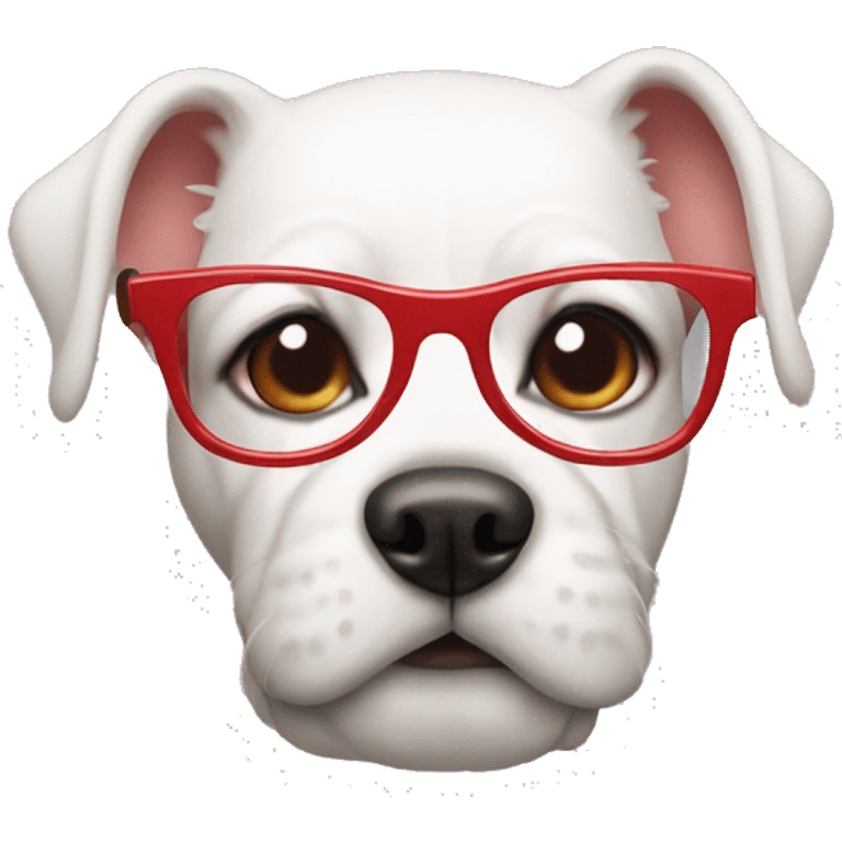 Dog with red glasses emoji