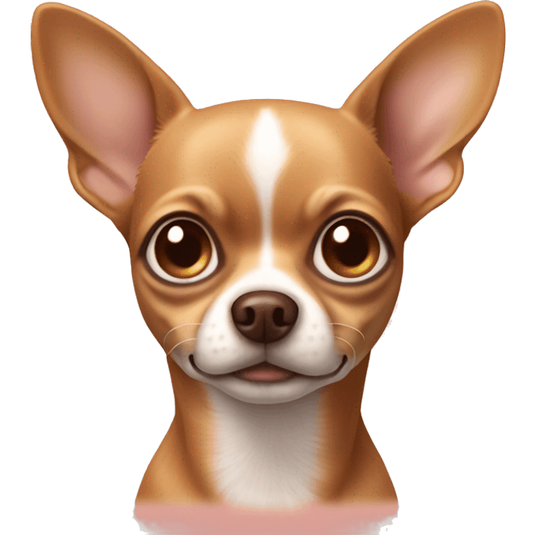 Brown Chihuahua with missing eye emoji