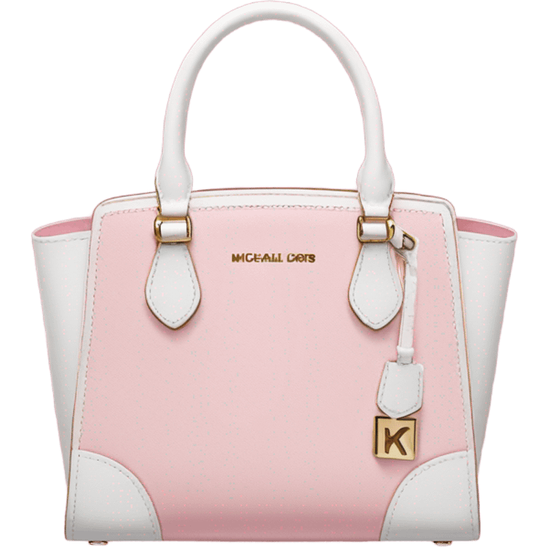 Pink and white Michael Kors purse realistic emoji