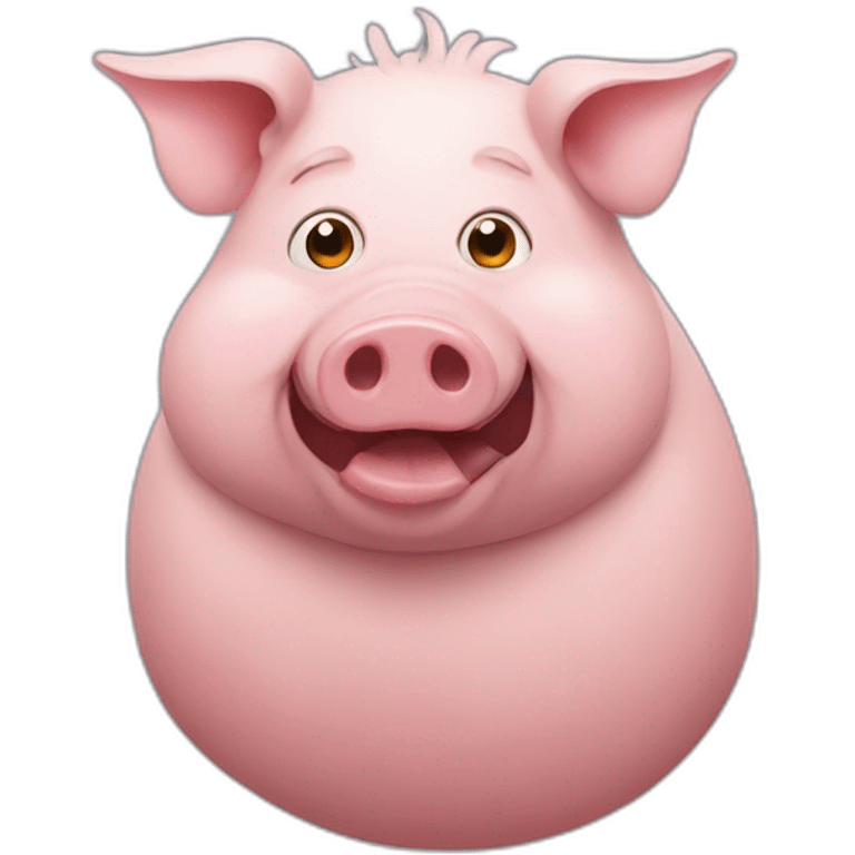 Pig with gohst emoji