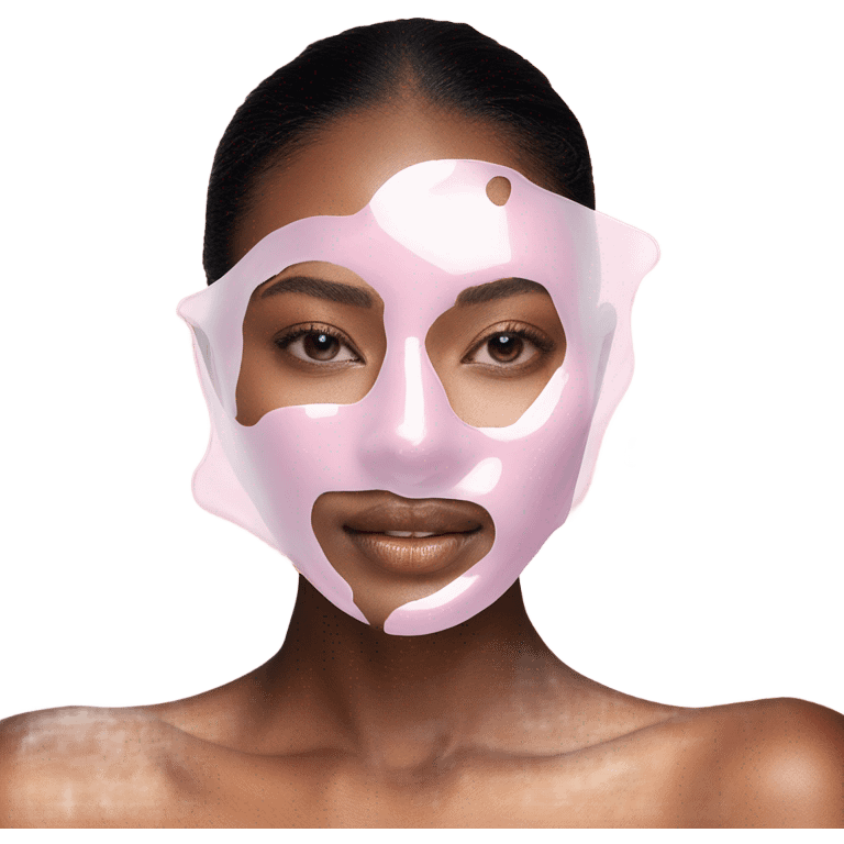 moisturizing hydrogel face mask pink emoji