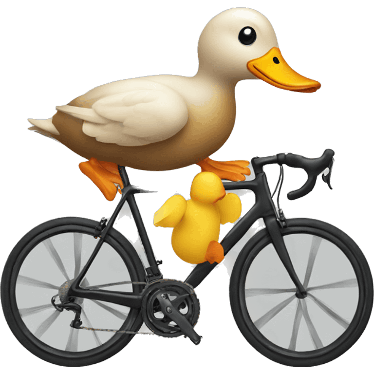 duck on a road bike emoji