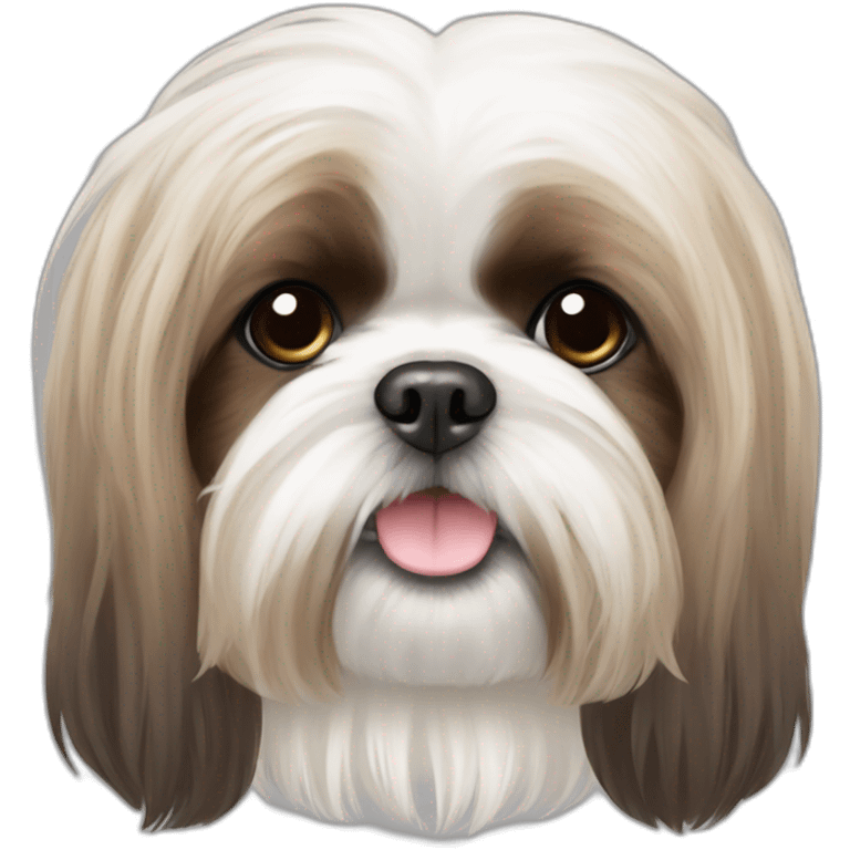 Dog Shih Tzu with long wool full-height  emoji