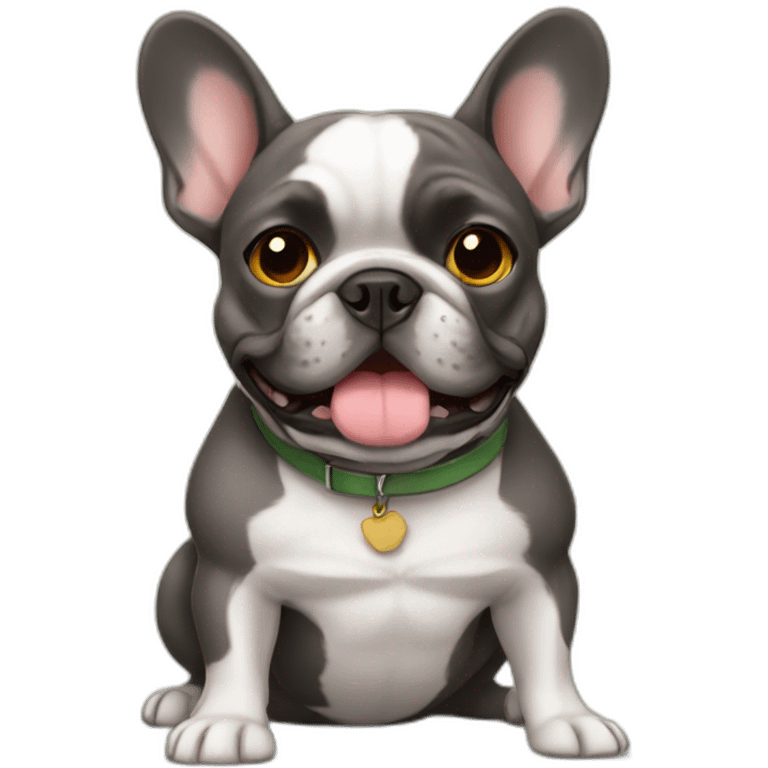 French bulldog teacher emoji