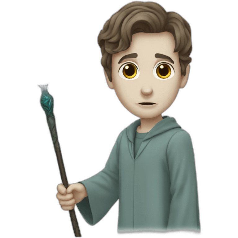 voldemort with magic wand harry potter emoji