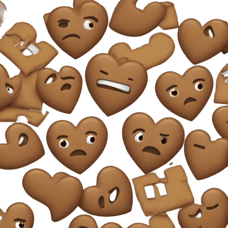 Emoji Broken brown heart emoji